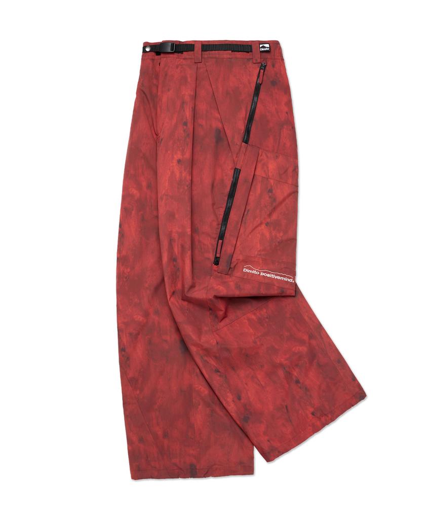 DIMITO Giant Cargo Pants (Wide Fit Lv.2) Marble Red