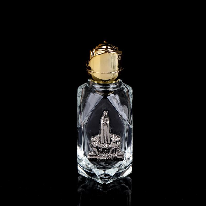 1 Stück tragbare katholische Weihwasserflasche Goldene christliche Jungfrau Skulptur Flasche Weihwasserflasche zur Aufbewahrung von Weihwasser