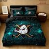Mighty Ducks Pattern Bedding Quilt Set  Home Decoration  Gift (1 * duvet cover + 2 * pillowcase  without core)