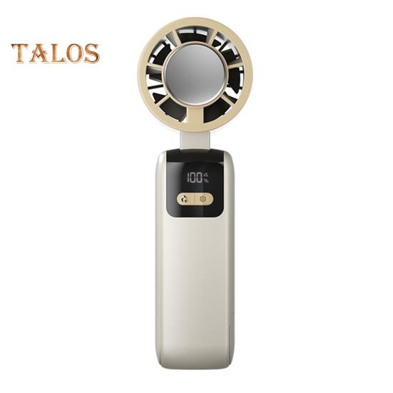 Kühlventilator, Digitalanzeige, 100 Geschwindigkeiten, starker Luftstrom, geräuscharm, wiederaufladbar über USB, kleiner Handventilator, Luftkühler