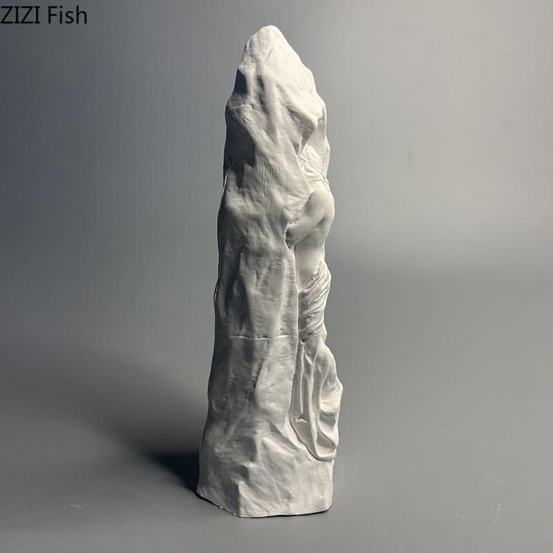 Minimalism Woman Plaster Statue Desk Decoration Creative Figures Artwork Ornaments Characters Sculpture Room Aesthetic Decor