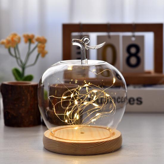 Glaskupa med träbas Klar glaskåpa Dammtät Dekorativ visningskupa för konserverade blommor Miniatyrer Smycken