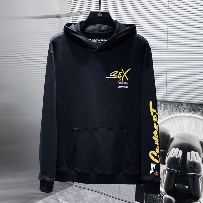 8398 CHROME HEARTS 2025 New Spring and Autumn Plus-size Thin Style Classic Style Logo Hooded Sweatshirt for Couples