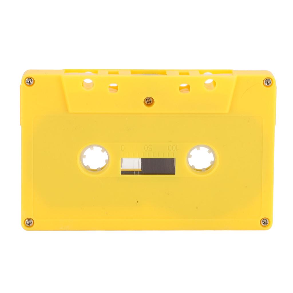 Blank Cassette Tape 45 Minute Premium Sound Empty Cassette Tape with Clear Case for Sound Music Recording Yellow