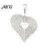 Wind Spinner Outdoor Stainless Steel Reflective Spinners Garden Decor, Sparkly Chime, Decorative Metal Art Yard Patio Farm Heart Gifts for Mom, Women