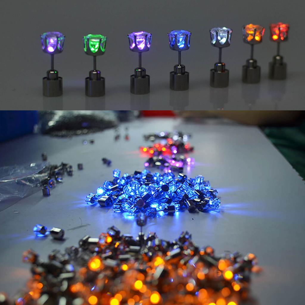 Harajuku Earring Light up Sexy Ear Jewelry Evening Dress Livehouse Club Flashing Glowing Rhinestones Chain Crystal