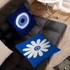 Blue Lucky Eyes Office Cushion Pillowcase Car Cushion Cover45X45CM Lumbar Pillowcase Sofa Pillowcover
