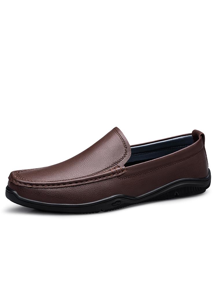 Man Moccasins Penny Loafers Men Casual Shoes Summer 2026 Leather Slip-On Lightweight Slip On Flats Sneaker Mens Driving Shoes