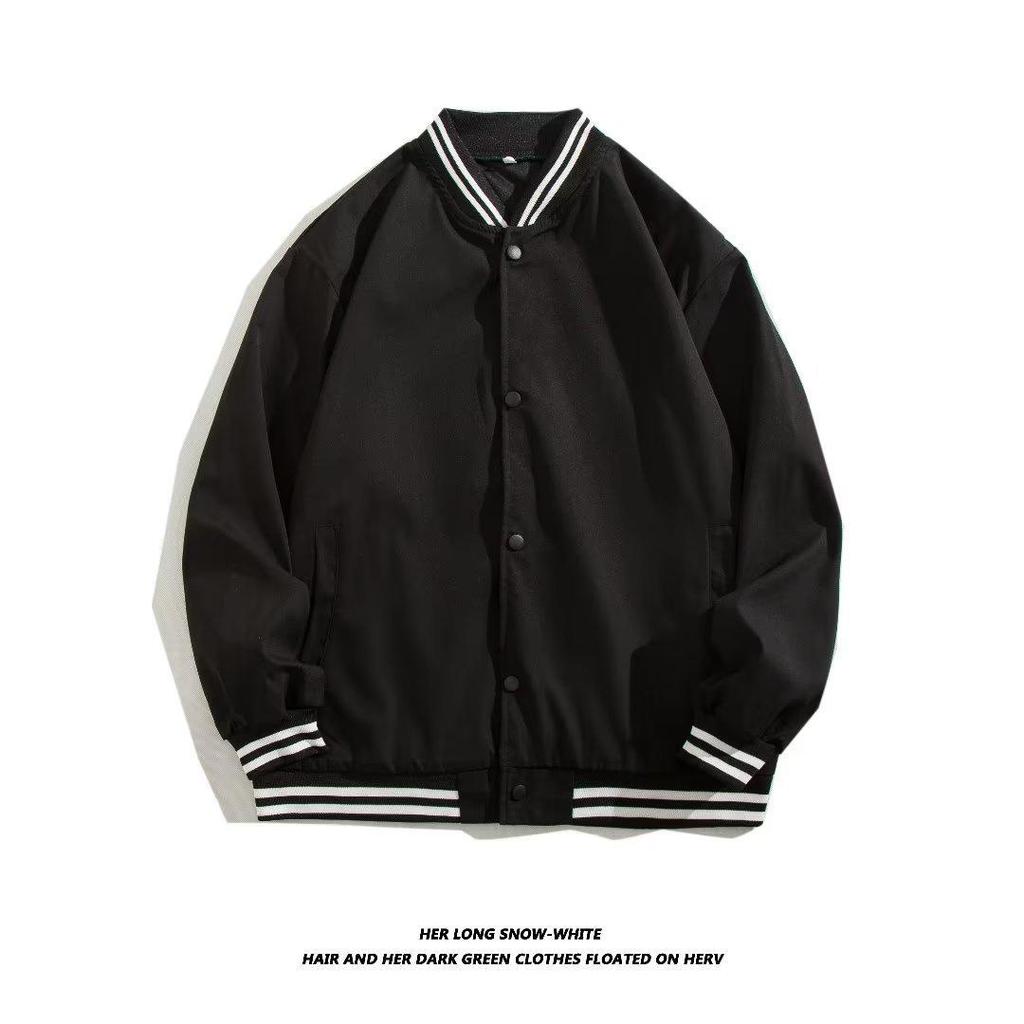 Men's Autumn Korean-Style Loose Stitching Contrast Color Baseball Jacket - Hong Kong Brand Casual Versatile Jacket