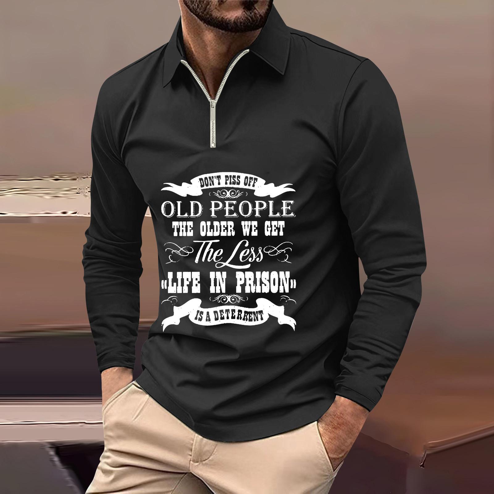 

Мужская рубашка для гольфа, повседневная спортивная, с V-образным вырезом, ребристый воротник, с длинным рукавом, модная, повседневная, однотонная, однотонная, весна-лето, стандартная посадка M чёрный