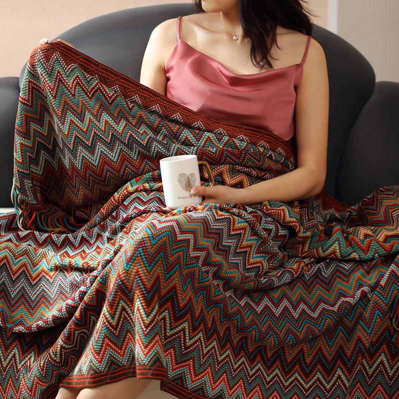 Bohemian Blanket Ins Style Bed End Ethnic Tassel Sofa Throw Office Air-Conditioning Room Cover Summer Thin