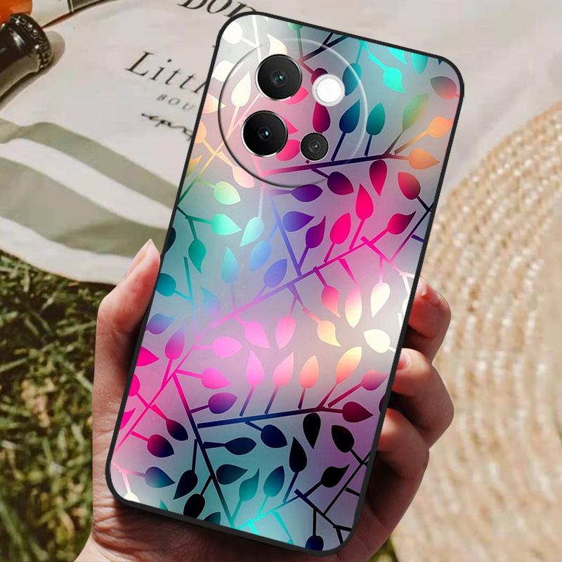 For VIVO V40 Lite 5G Case Soft Silicone Cover Black Bumper TPU For Vivo V40 Lite 5G Phone Cases V40Lite Shockproof Back Covers