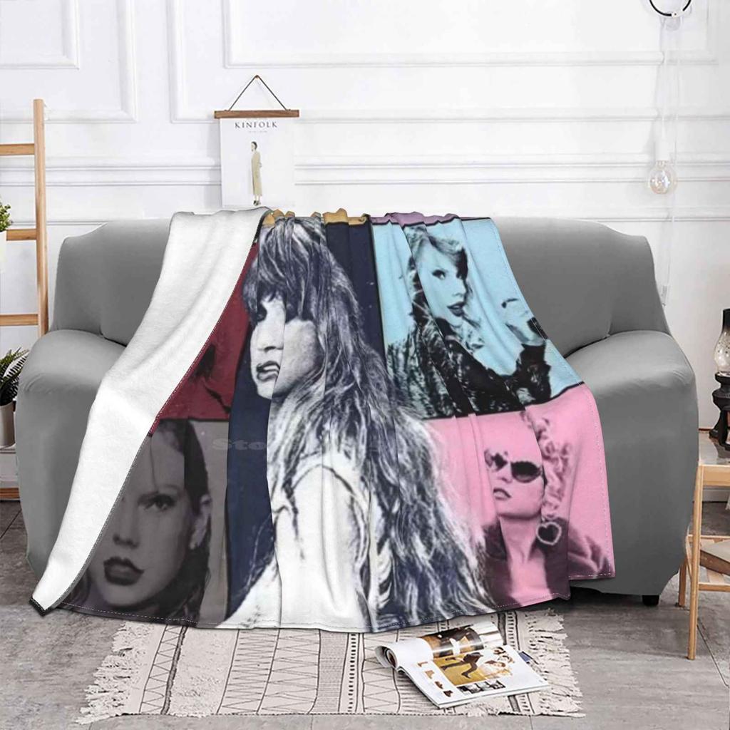 Beauty Lady Low Price New Print Novelty Fashion Soft Warm Blanket Midnight Dark Music Song Eras Tour