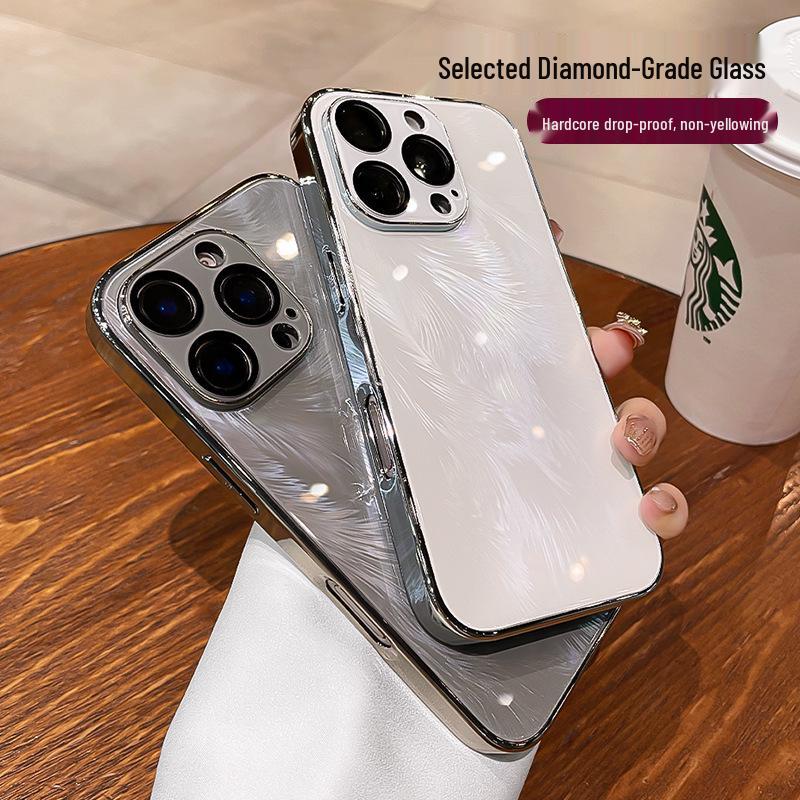 Apple 16 Pro Max iPhone 15 Pro Ice Crystal Glass Anti-Drop Full Coverage Case