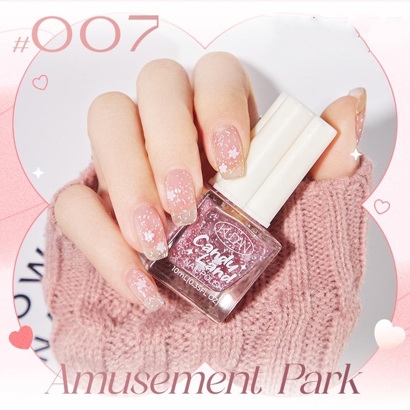 Water-based Nail Polish, No Baking, Long-lasting, Quick-drying, Nude Color, Fine Shiny Nail Polish, Nail Polish