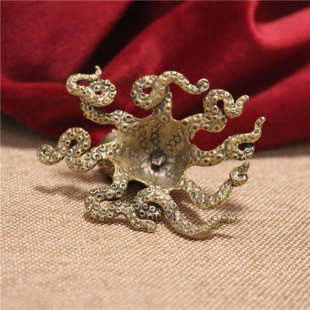 Handicraft Gift Microcarving Home Decoration Bronze Crafts Tea Pet Bronze Ware Octopus Statue