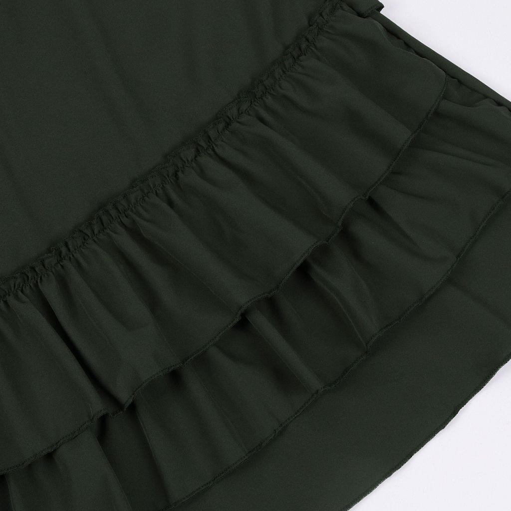 Retro Gothic Victorian Style Women's Dress with Renaissance Mini Skirt