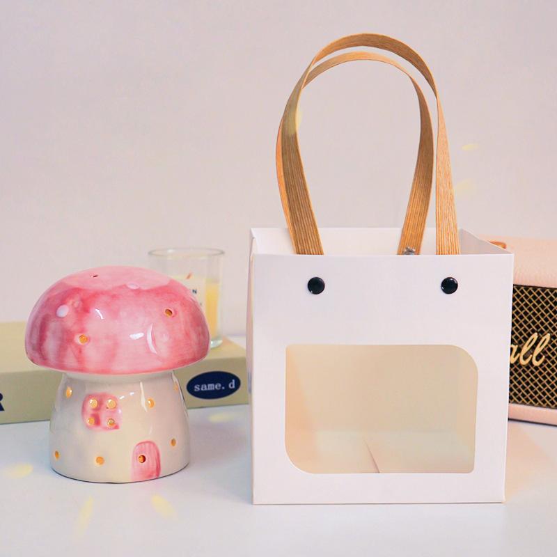 

Мультяшный гриб ночник декоративный атмосферный свет прикроватная лампа для спальни детский настольный светильник маленькое украшение warm light розовый