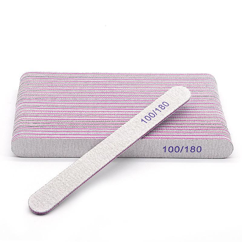 Half-Moon 100/180 Grit Zebra Nail File for Manicure