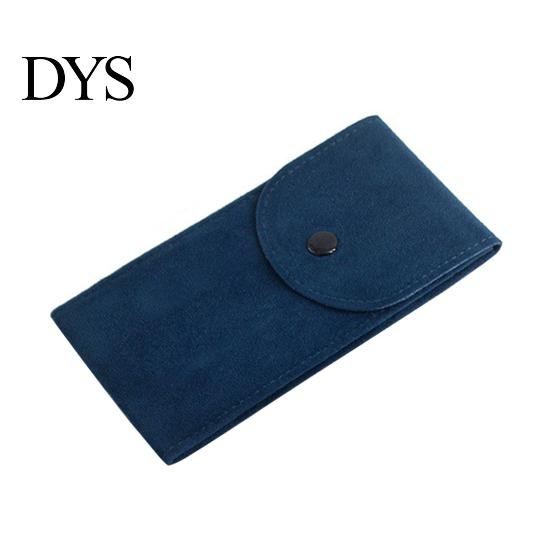 Bracelet Storage Bag Watch Anti-wear Anti-scratch Shock-proof Press Button Short Velvet Necklace Snap Design Portable Jewelry Packing Pouch Daily Use