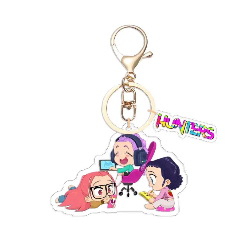 Porte-clés Acrylique pour Chasseurs de Démons Populaire Kpop Huntr-X Mira Rumi Zoey Saja Garçons Sac à Dos Pendentif de Voiture Cadeau Exquis