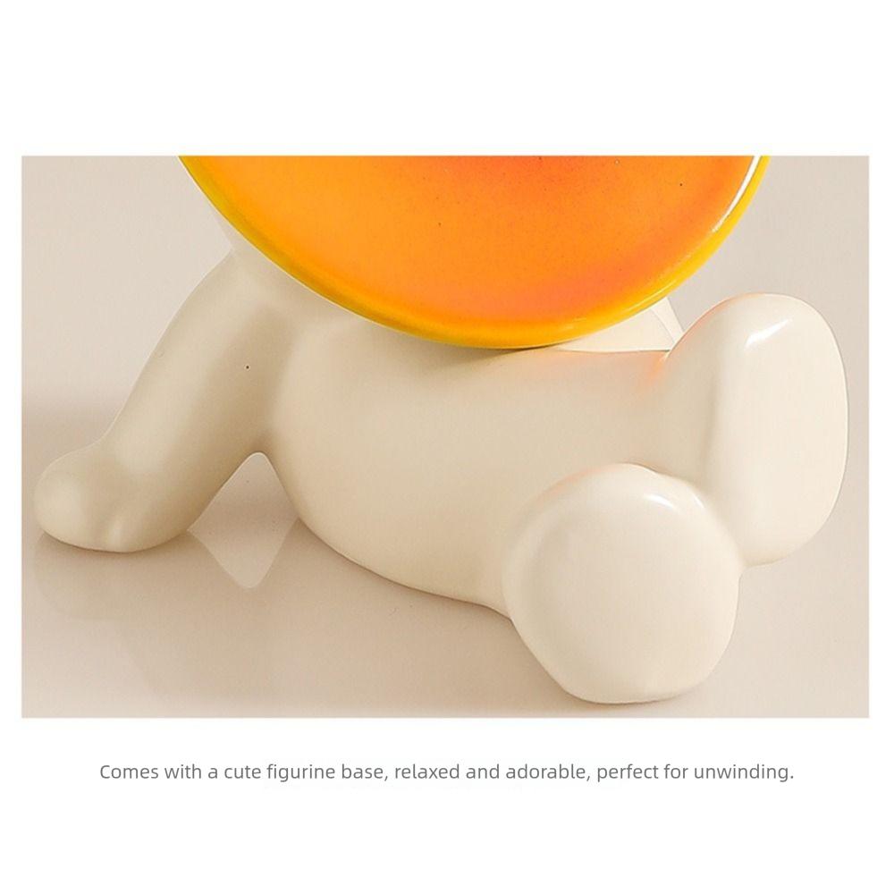 Creative Desktop Ceramic Clock Cute Foyer Entry Clock Home Decorative Cartoon Mute Clock  Bedroom