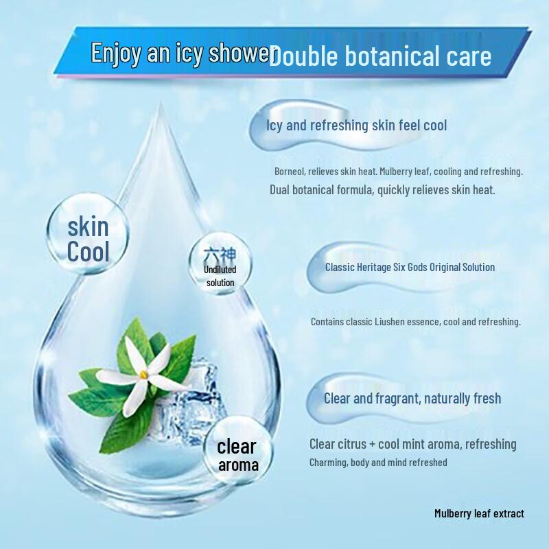 Liu Shen Borneol & Mulberry Leaf Icy Cool Shower Gel