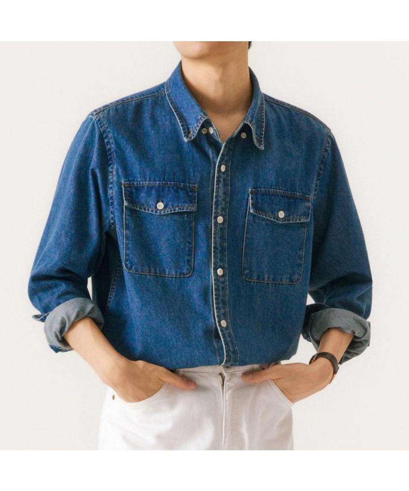 NOTIG Denim Shirt Blue_Ola1Shcl101B1