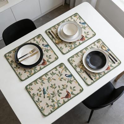 Washable 12 X 18 Inch Cotton Linen Non-Fading Home Kitchen Restaurant Wedding Decor Placemats