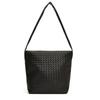 Solid Simple Color Woven Texture Women Large Capacity Tote Bag Daily For