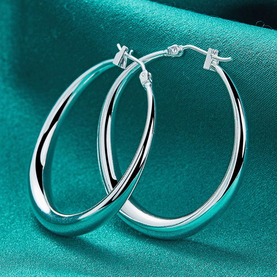 

URMYLADY Стерлингового Серебра 925 пробы 3,5 см Круглые серьги высокого качества из 18-каратного золота, модные ювелирные изделия на свадьбу серебряный