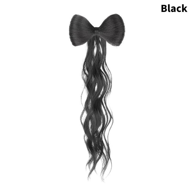 

Синтетический пучок-бант шиньон с кудрявой кисточкой термостойкий натуральный аксессуар для волос искусственные волосы пушистый бант заколка для волос парик инструменты для укладки