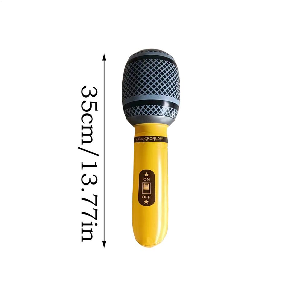 Inflatable Microphone toy Assorted Colors Blow Up Microphone Props Lightweight Singing Activity Decoration For Musical Concert