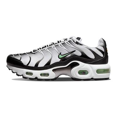 Air Max Plus Sports Fabric Low Top Running Shoes GS Black White CD0609-106