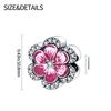 Genuine Beautiful Wonderful Charm Copper Pink Flower Bead Fits Bracelets Women Jewellery Crafting DoItYourself Gifts