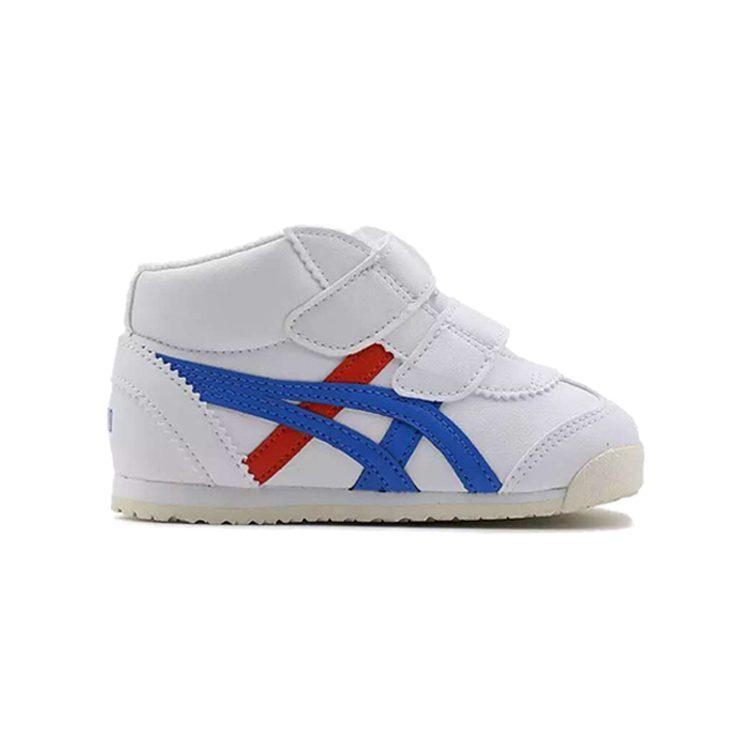 Onitsuka Tiger Mexico Mid Runner Slip Resistant Cushioning Mid top Toddler Shoes Blue White Infant And Toddler 1184A001-100