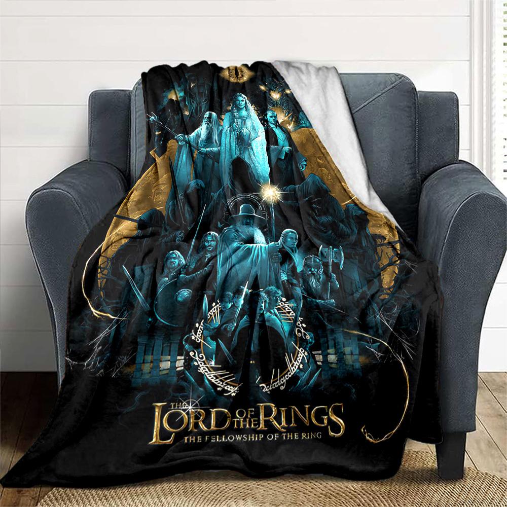 1pc Lord of the Rings Fellowship of the Ring Blanket Lightweight Flannel Throw for Sofa Bed Travel Camping Livingroom Office Couch Chair 1141KK