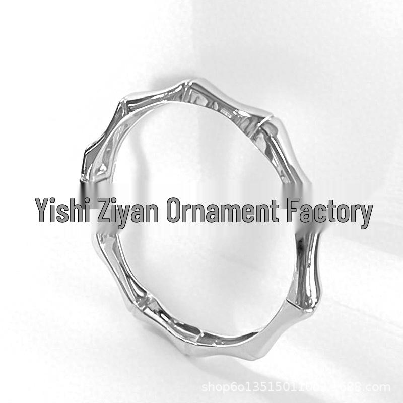 Bamboo Joint Colorfast Gold Bracelet for Women – European & American Style, High-End Alloy Jewelry