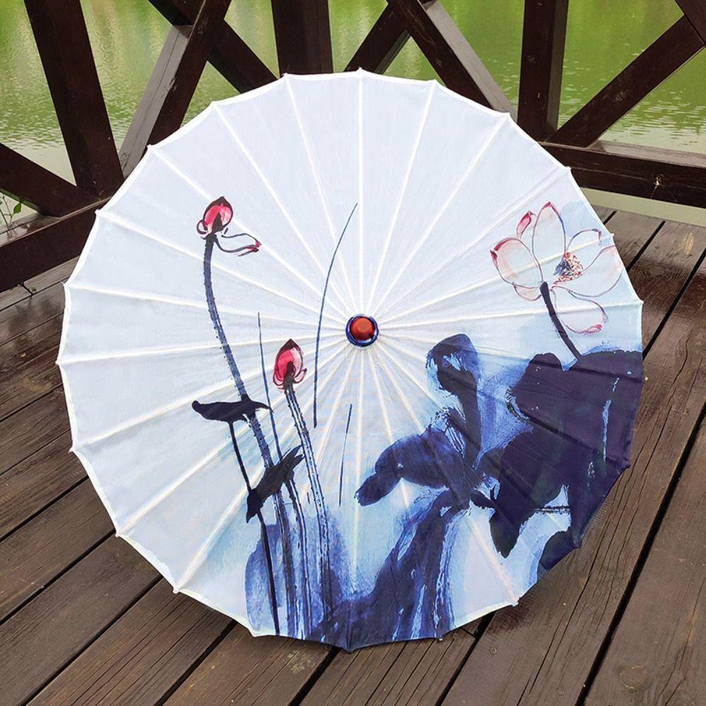 Decorative Hanging Chinese Silk Umbrella Handmade Dance Umbrella Oiled Paper Umbrella  Cosplay