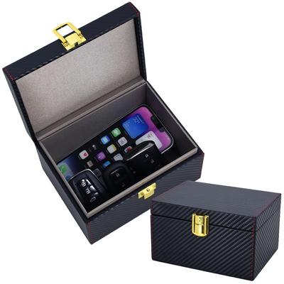 Schlüsselbox mit Deckel, Funkleckageverhinderung, Relay-Attacken-Verhinderung, Innenraum, Autosicherheit, Smartphone, Kreditkarte