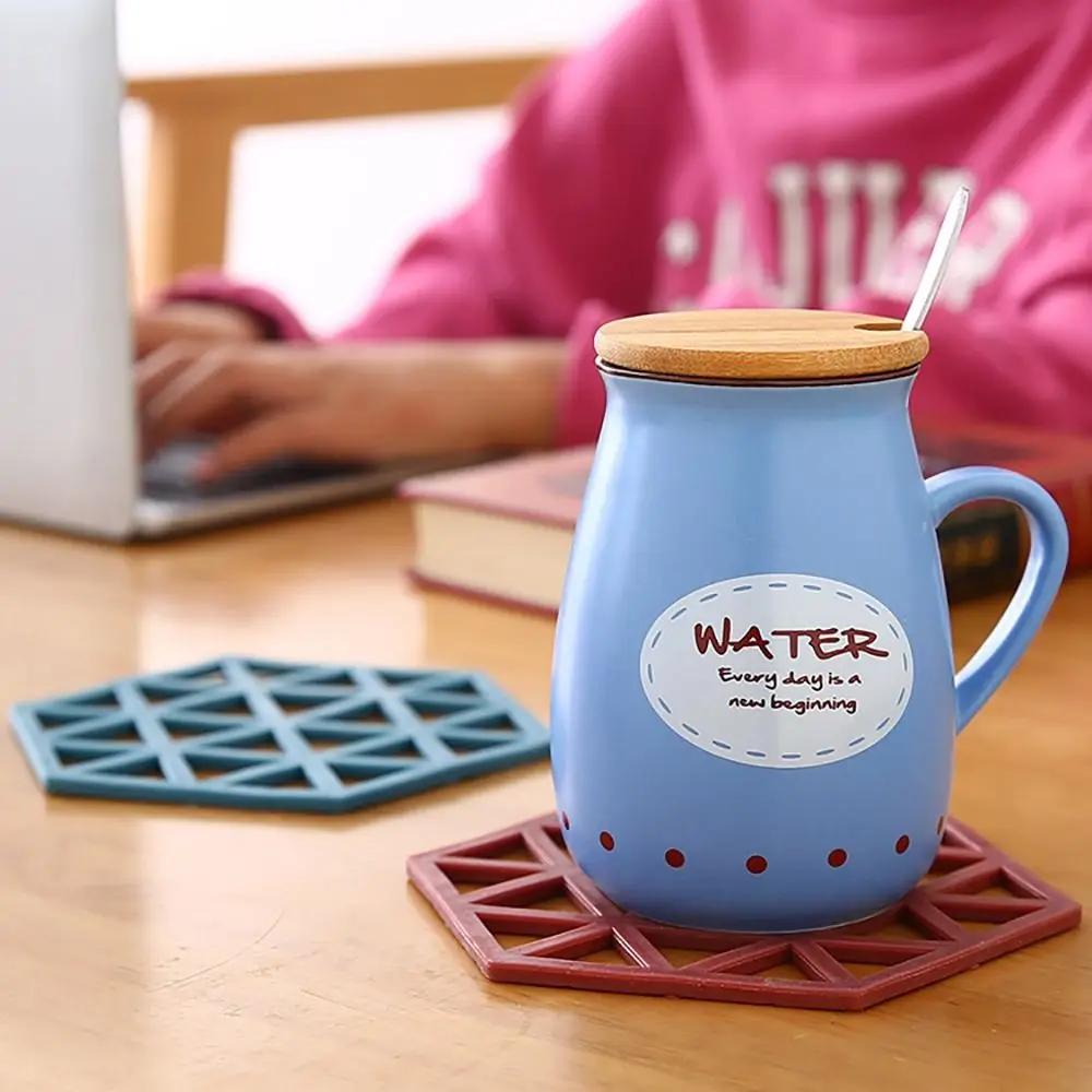 10PCS Heat Resistant Silicone Mat Drink Cup Coasters Non-slip Pot Holder Table Placemat Kitchen Accessories