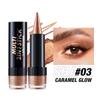 2 IN 1 Bullet Pearlescent Eye Shadow Pen Pointed Eyeliner Stick Caramel Brown Black Eyeshadow Makeup Silky Smooth Waterproof Lasting Eyeshadow