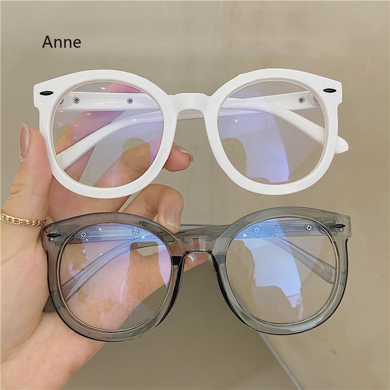 Round Frame Myopia Glasses Unisex Oversized White Short-sighted Eyeglasses Men Women Optical Spectacle Eyewear Diopter 0 To -4.0