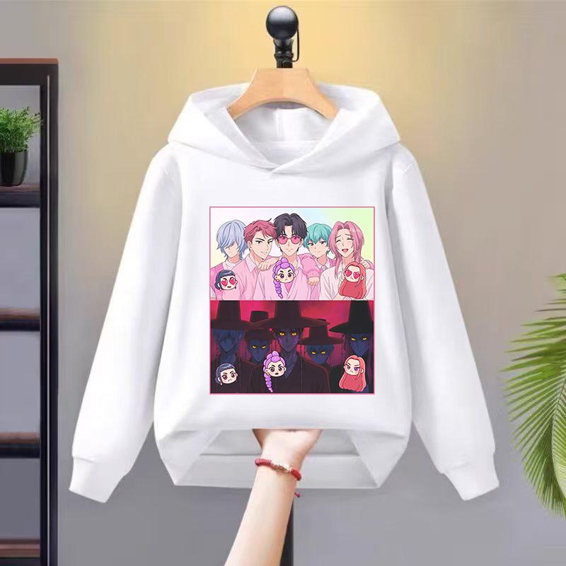 2025 Kpop Witch-hunting Team-themed Hoodie with Cute and Magical Element Prints, Soft and Skin-friendly Trendy Children's Top