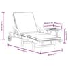 VidaXL Chaise Longue with Cushion and Table Solid Acacia Wood, Sunbed, Outdoor Lounge Chair, Daybed 3206363