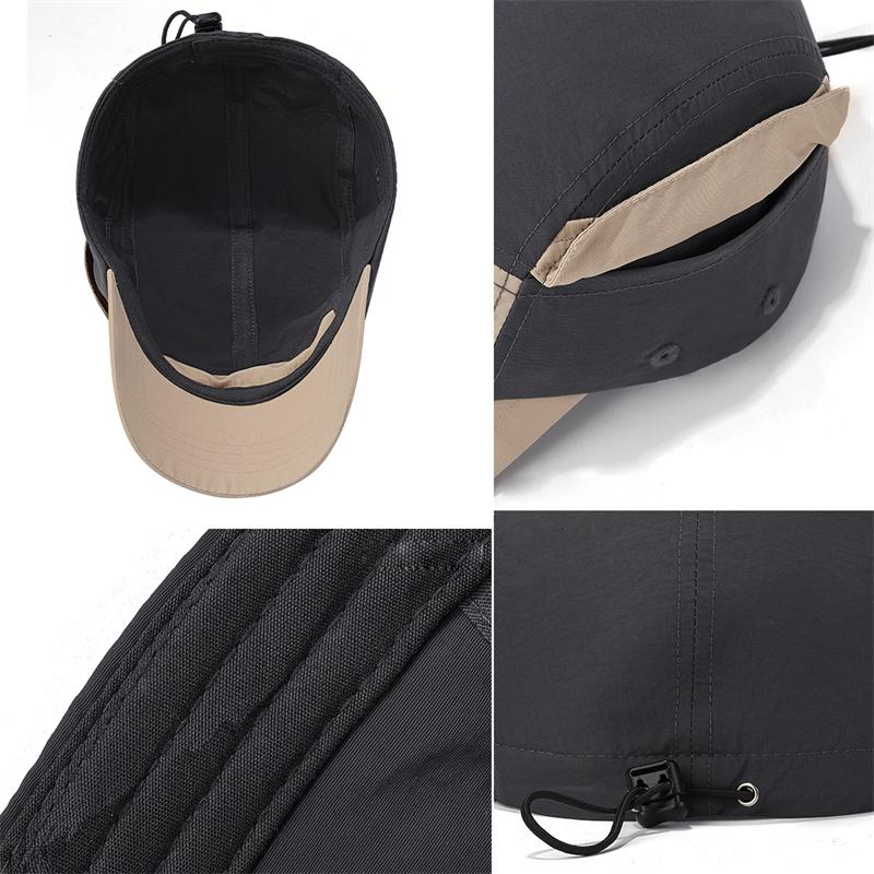 Summer Stitching Color Quick-Drying Waterproof Short Brim Baseball Cap American Cap Outdoor Sports Sunshade Cap