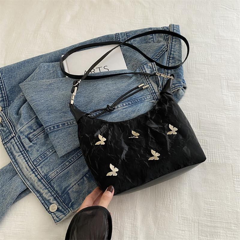 Chic Pu Tote Bag For Women In Black White Blue And Silver Perfect For Commuting