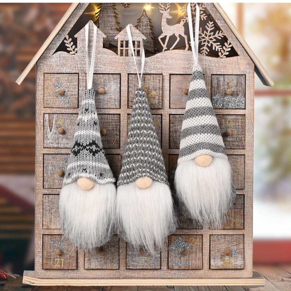 3pcs Christmas Gnome Figurines Christmas Decorations Christmas Tree Figurines Home Christmas Decoration Accessories