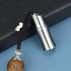 Portable Waterproofs Pills Box with Lanyard Stainless Steels Small Medicine Bottles Pocket Pills Case for Travel & Daily