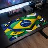Brazil Football Crest Mouse Pad, Extended Non Slip Rubber Desk Mat for Gaming Office Laptop Fan Gift